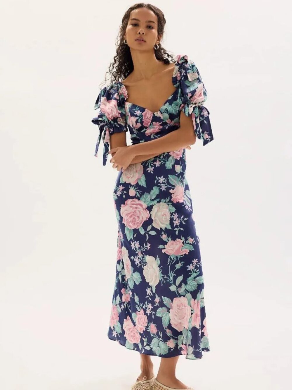 Selkie The Poet Printed Slip Dress XS NWT Silk Free People